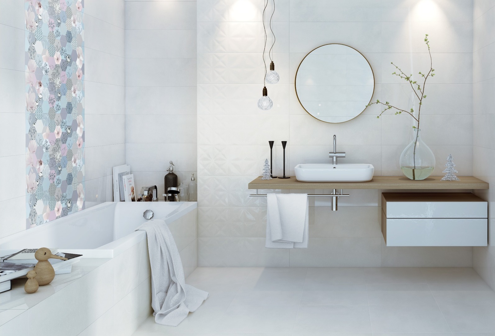 Плитка Opoczno WHITE MAGIC GLOSSY 25X75