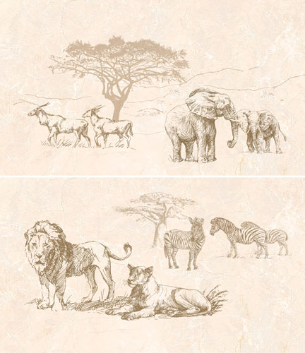Панно Intercerama Safari декор-панно коричневый (П73031)