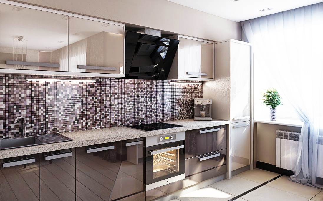 Зеркальная мозаика для стен